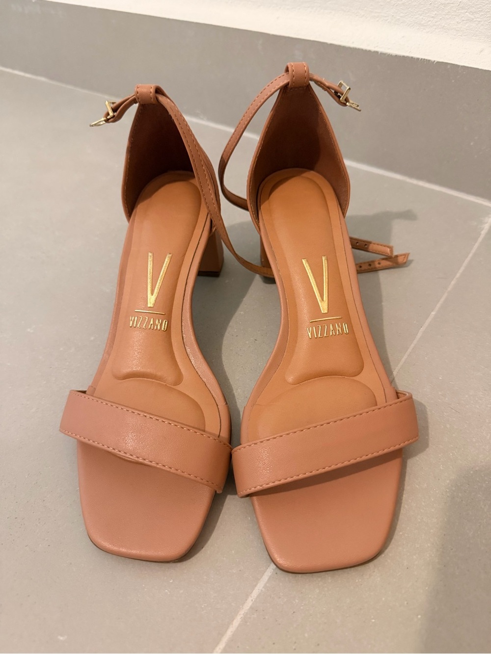 Vizzano Women's Tan Espadrille-Style Block Heel Sandals